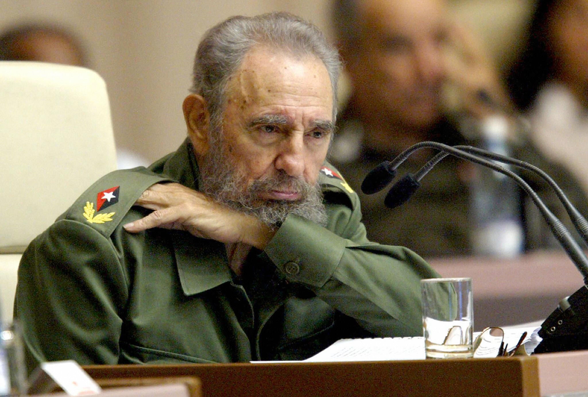 Fidel Castro, pictured in 2005, invariably wore his uniform when appearing in public