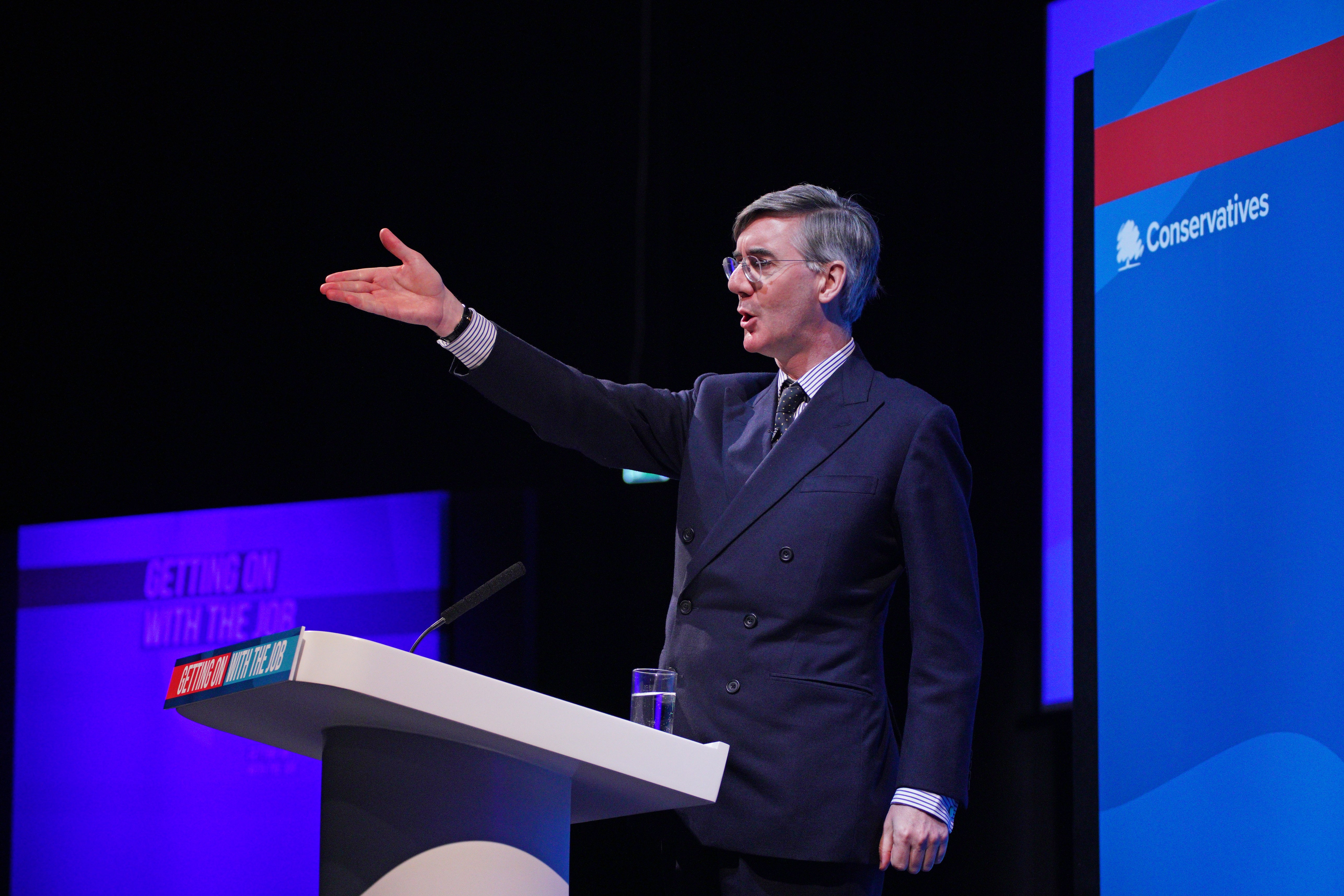 Brexit minister Jacob Rees-Mogg urged the Tories to return to being ‘a party of low taxation’ (Peter Byrne/PA)