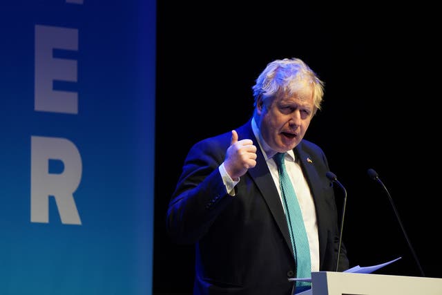 El primer ministro Boris Johnson cerrará la conferencia de primavera del Partido Conservador en Blackpool (Andrew Milligan/PA)