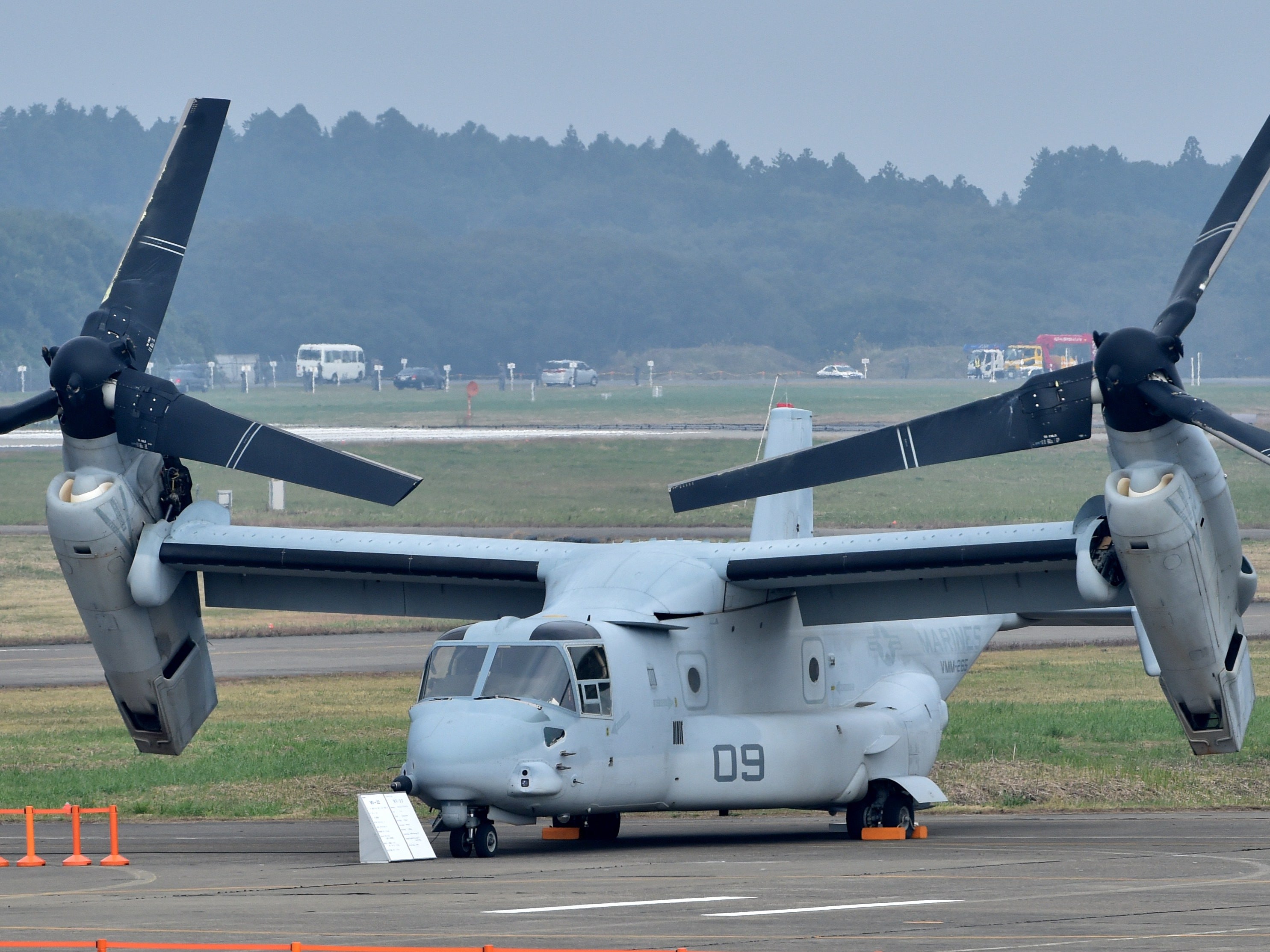 This file photo from 2014 shows a US Marine Corps Osprey aircraft, similar to the one that crashed