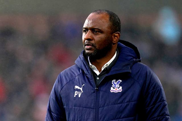 Patrick Vieira’s side are hoping to get to Wembley (Martin Rickett/PA)