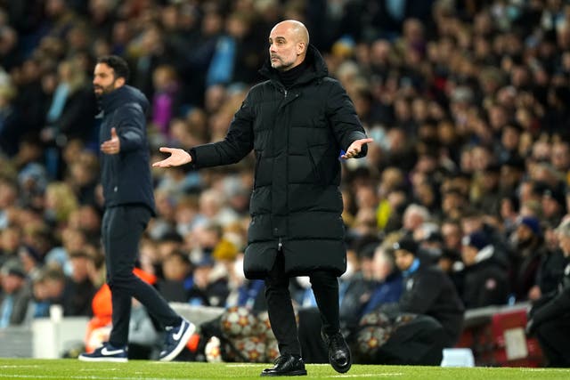 Pep Guardiola is confident his Manchester City players can deliver under pressure (Mike Egerton/PA)