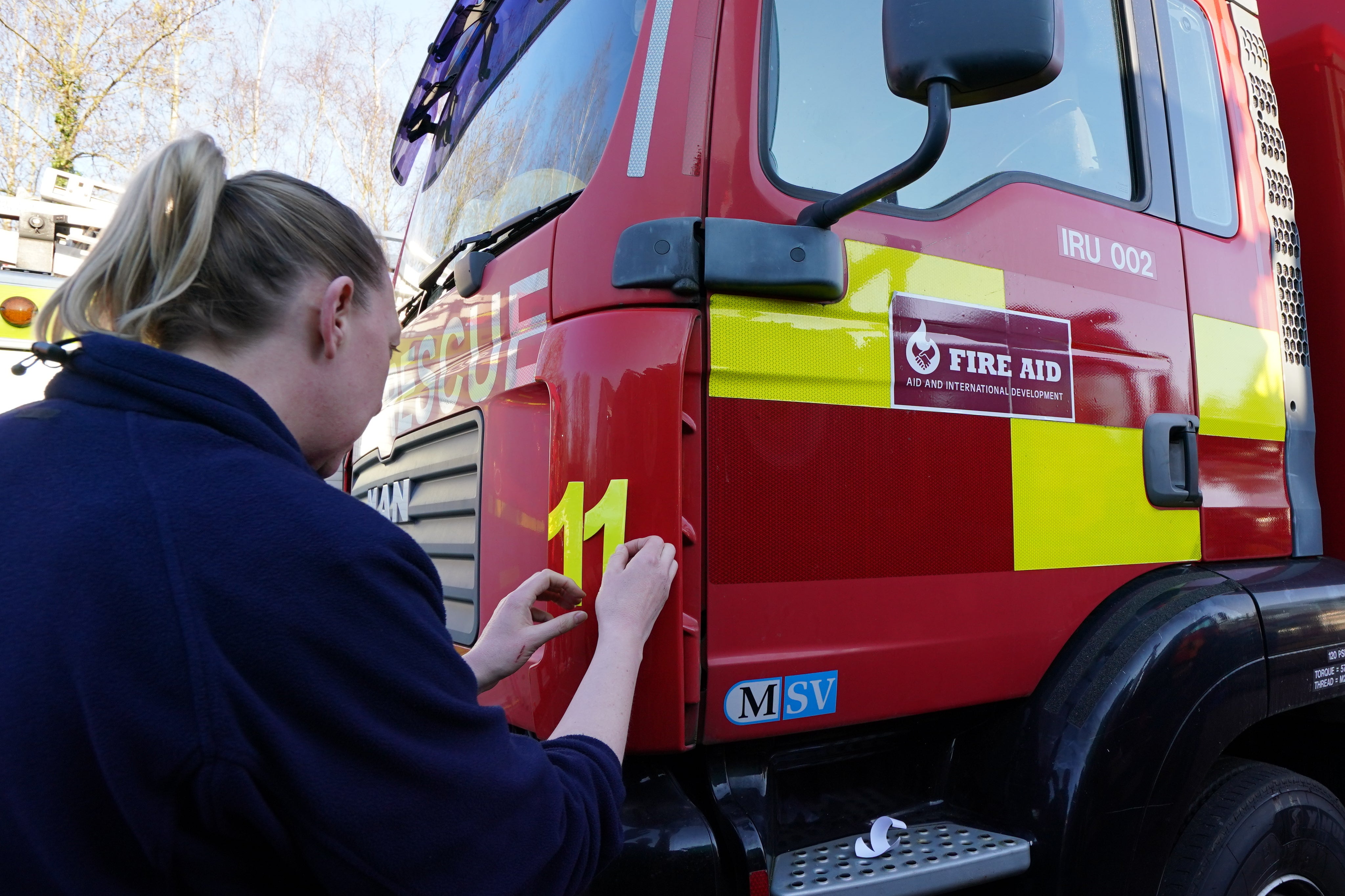 Donated emergency service equipment came from across the country (Gareth Fuller/PA)