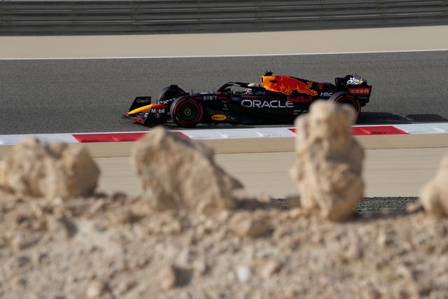 Max Verstappen was fastest in Bahrain on Saturday (Hassan Ammar/AP)