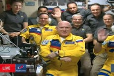 ‘Sometimes yellow is just yellow’: Russia denies that cosmonauts wore Ukrainian colours to show support