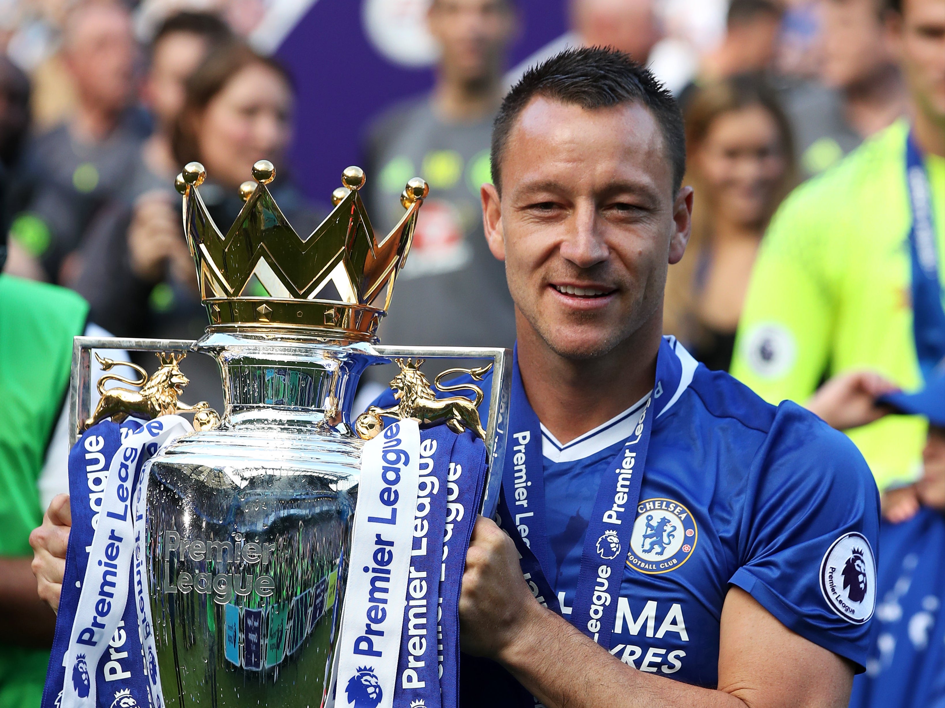 John Terry with the Premier League trophy in his Chelsea pomp