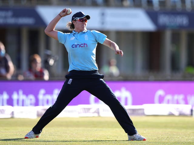 England have improved their chances of playing in the Women’s World Cup semi-finals after squeaking home with a one-wicket victory over New Zealand in Auckland (Simon Marper/PA)