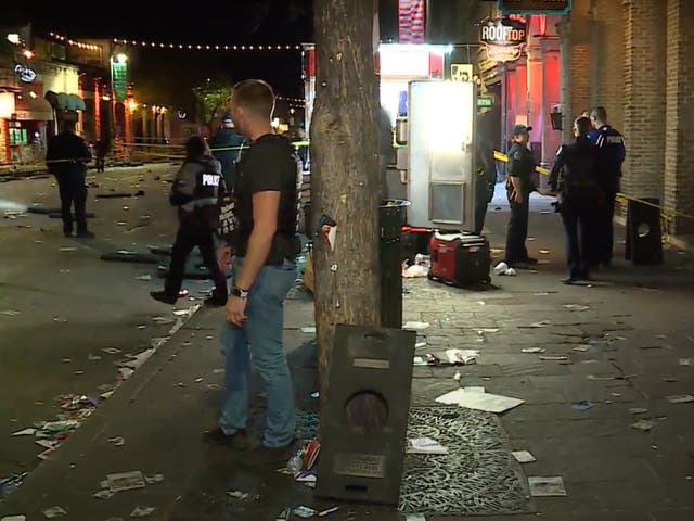 <p>The scene of the shooting on Sunday morning in Austin, Texas </p>