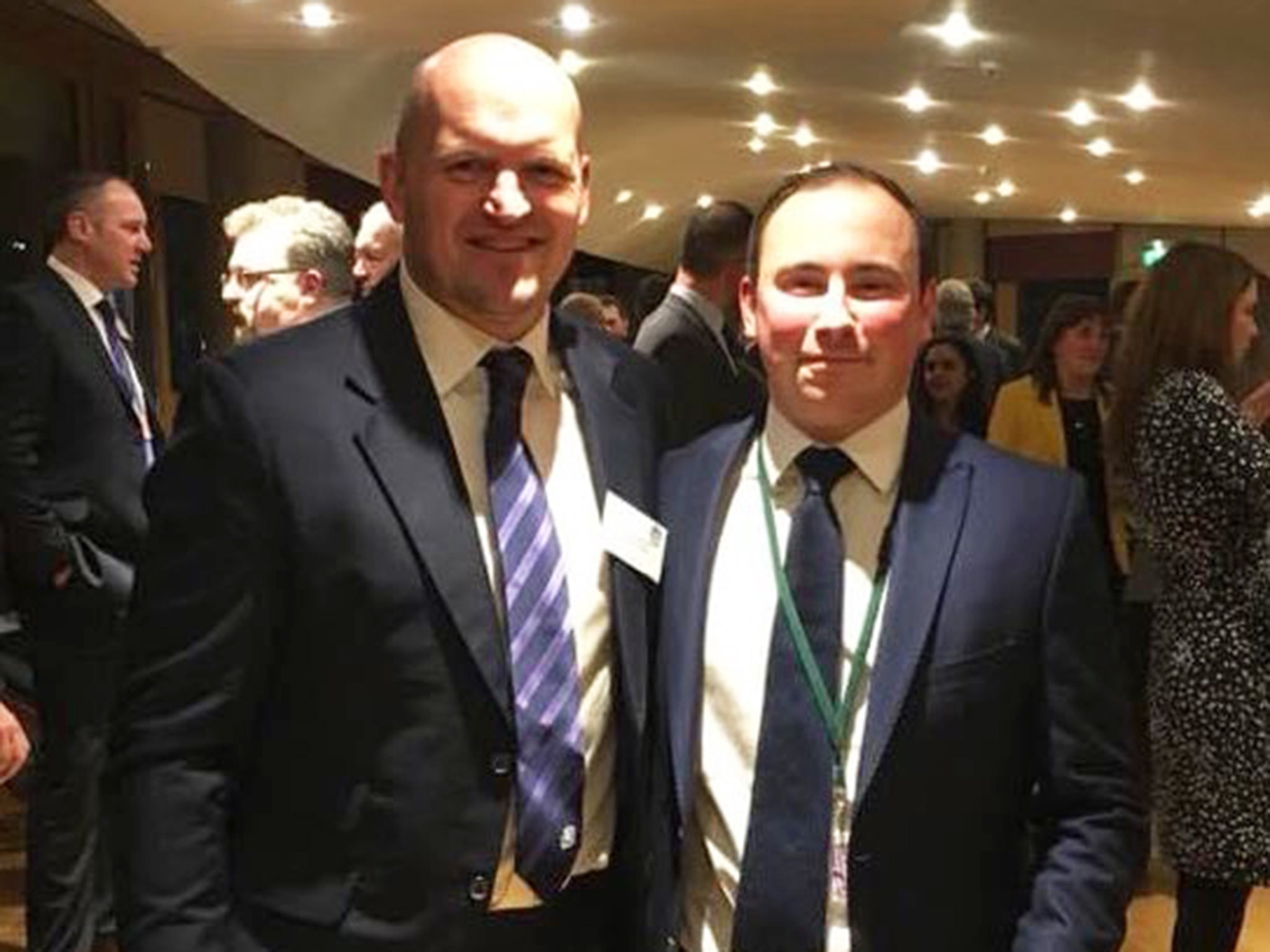 David Hill, pictured right with Scotland rugby coach Gregor Townsend, died playing for Holyrood RFC in Dublin on Saturday