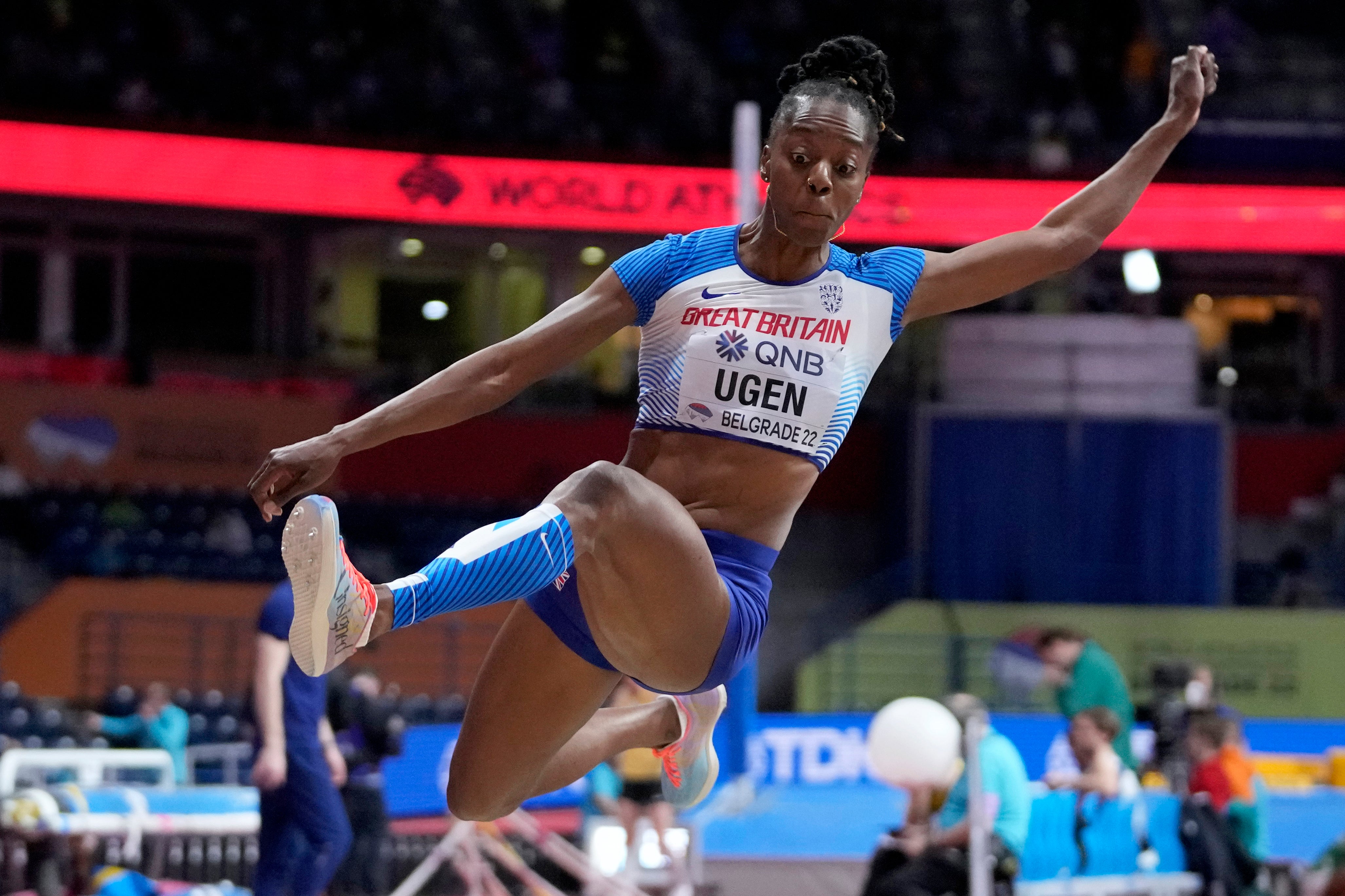 Lorraine Ugen won bronze in Belgrade (Darko Vojinovic/AP)