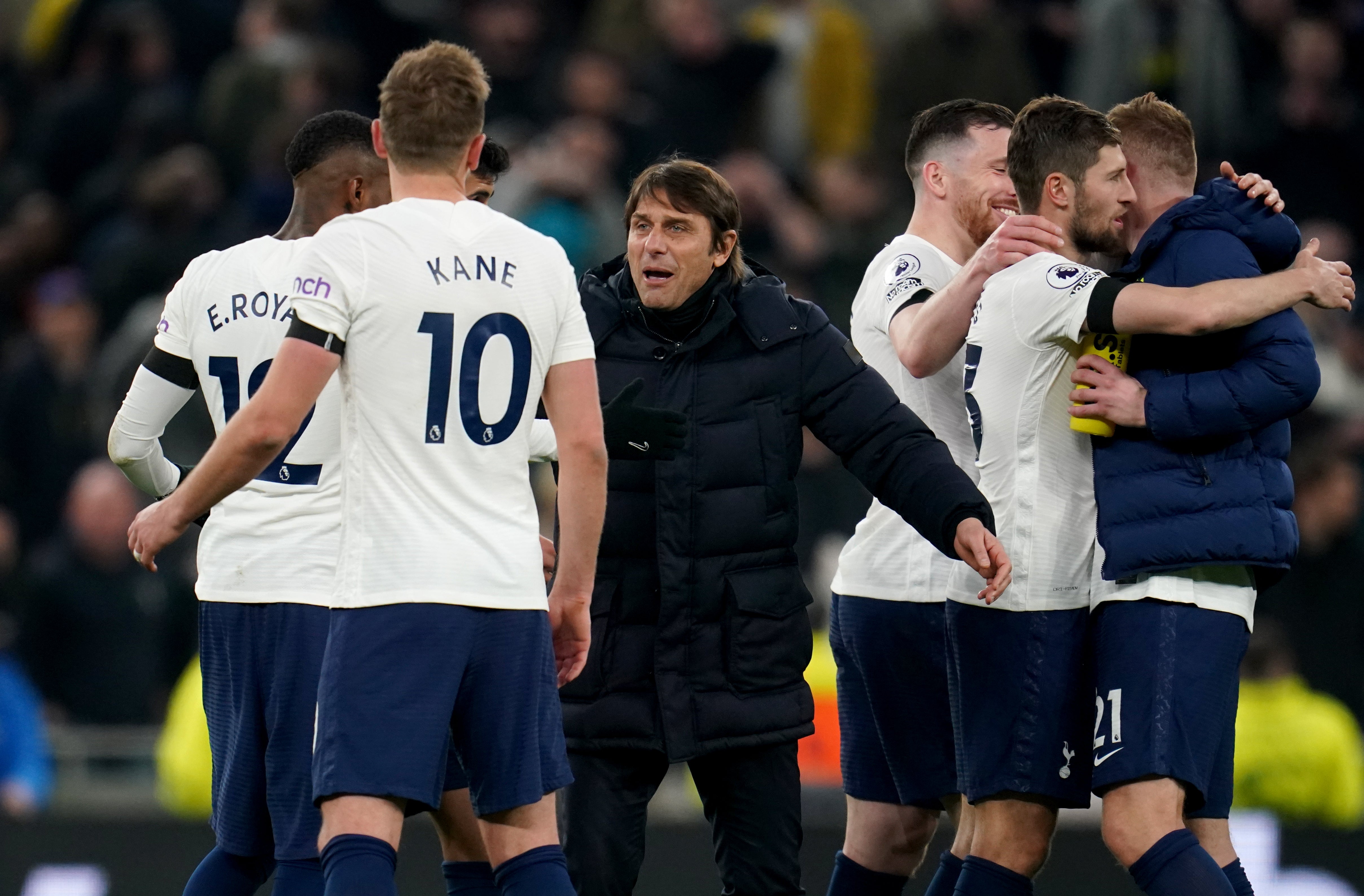 Antonio Conte has seen Spurs play their way back into Champions League contention (Nick Potts/PA)