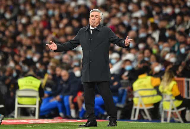 <p>Ancelotti acted coy when asked about Rudiger </p>
