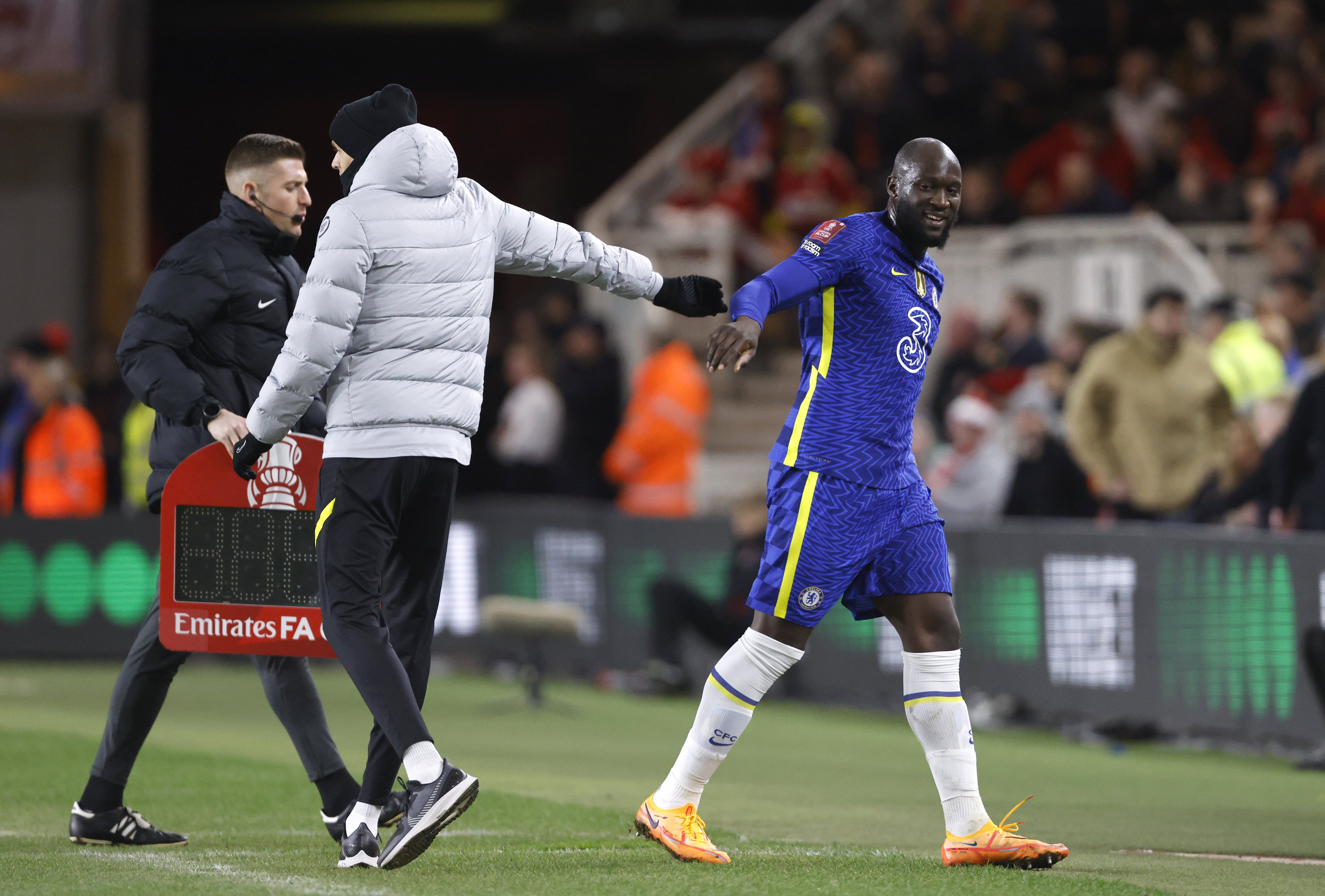 Romelu Lukaku set Chelsea on their way to the FA Cup semi at the Riverside at the end of a testing week for Thomas Tuchel (Richard Sellers/PA)