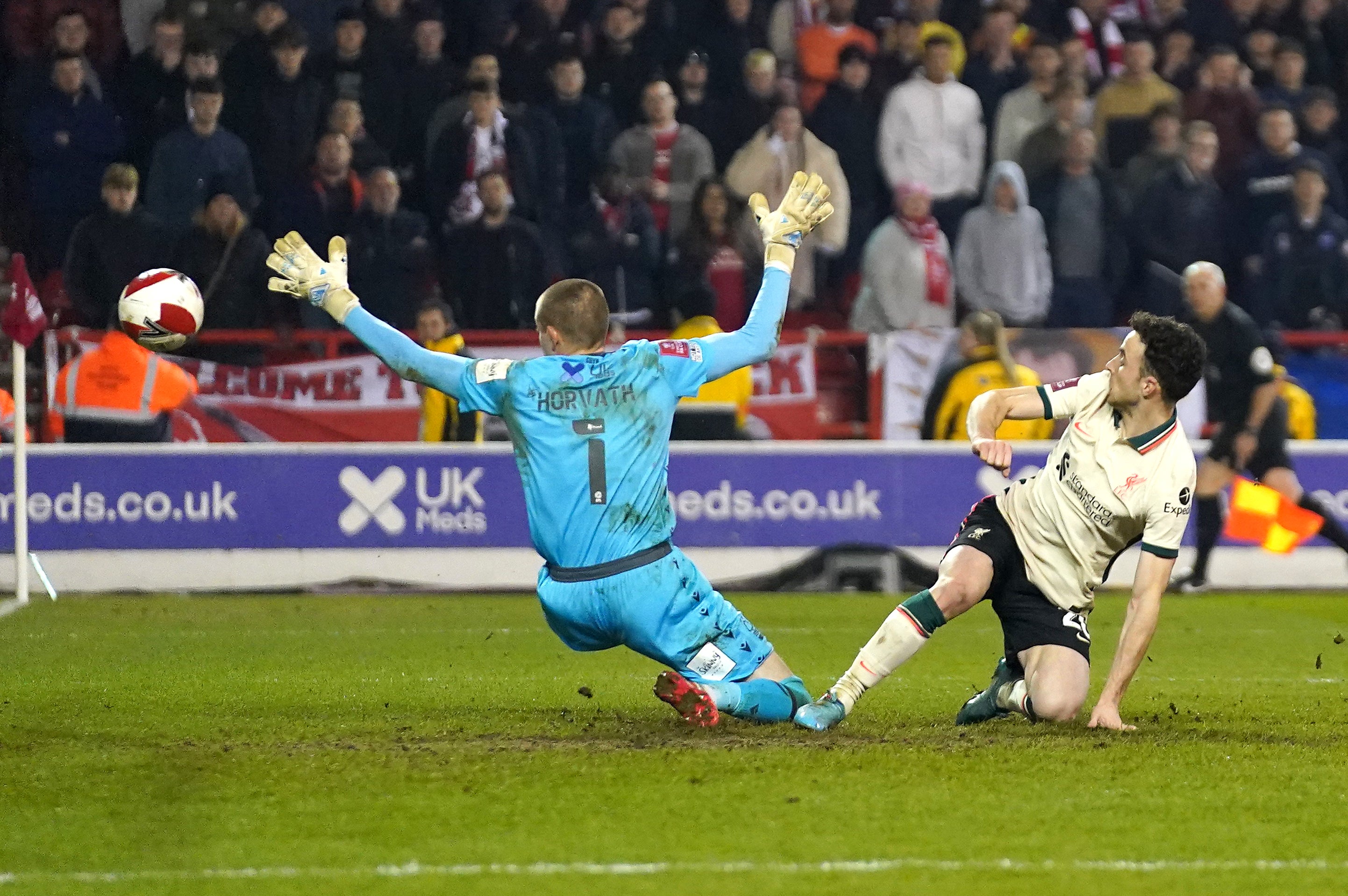 Diogo Jota was on target for Liverpool at Nottingham Forest (Tim Goode/PA)