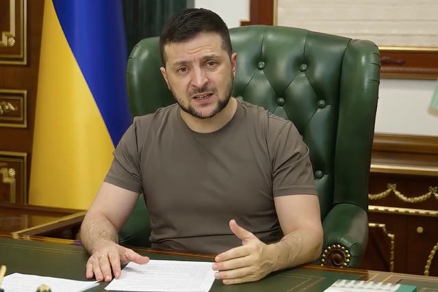 <p>Ukrainian President Volodymyr Zelensky</p>