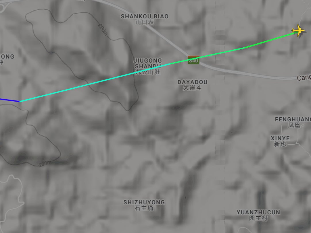 The last movements of China Eastern flight MU5735