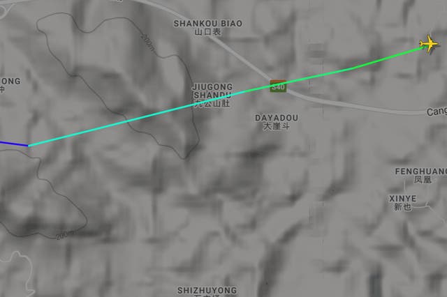 <p>The last movements of China Eastern flight MU5735</p>