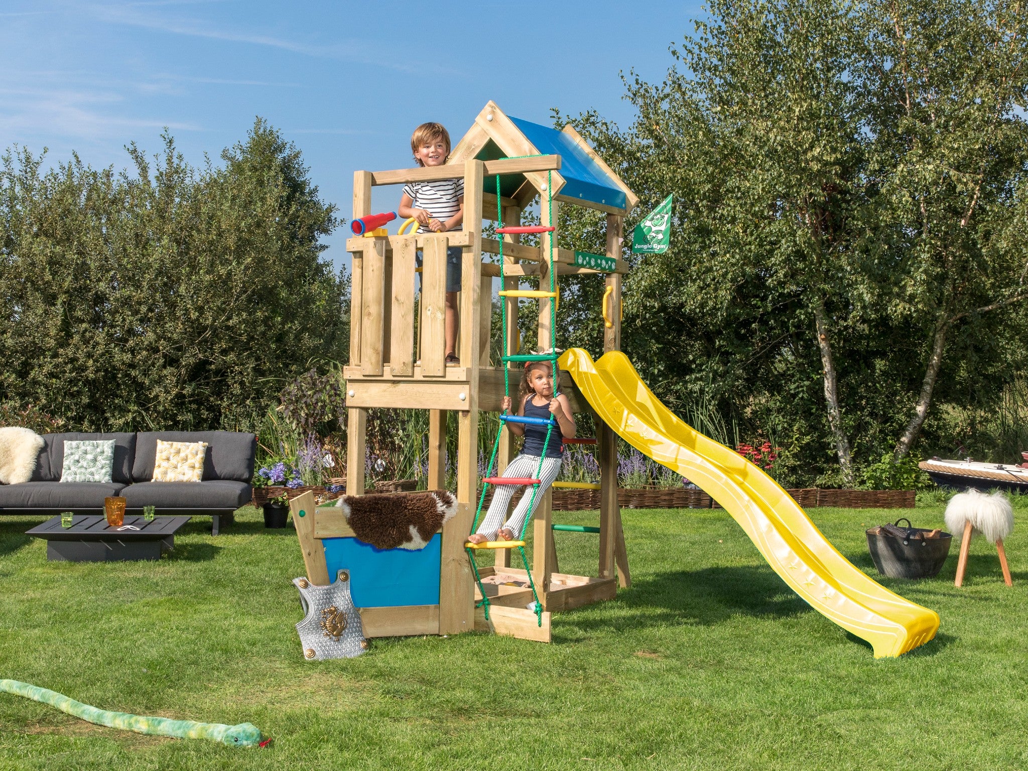 Folding Plastic Slide Playgrounds Climbing Frame Kids Garden Indoor Outdoor Toy 