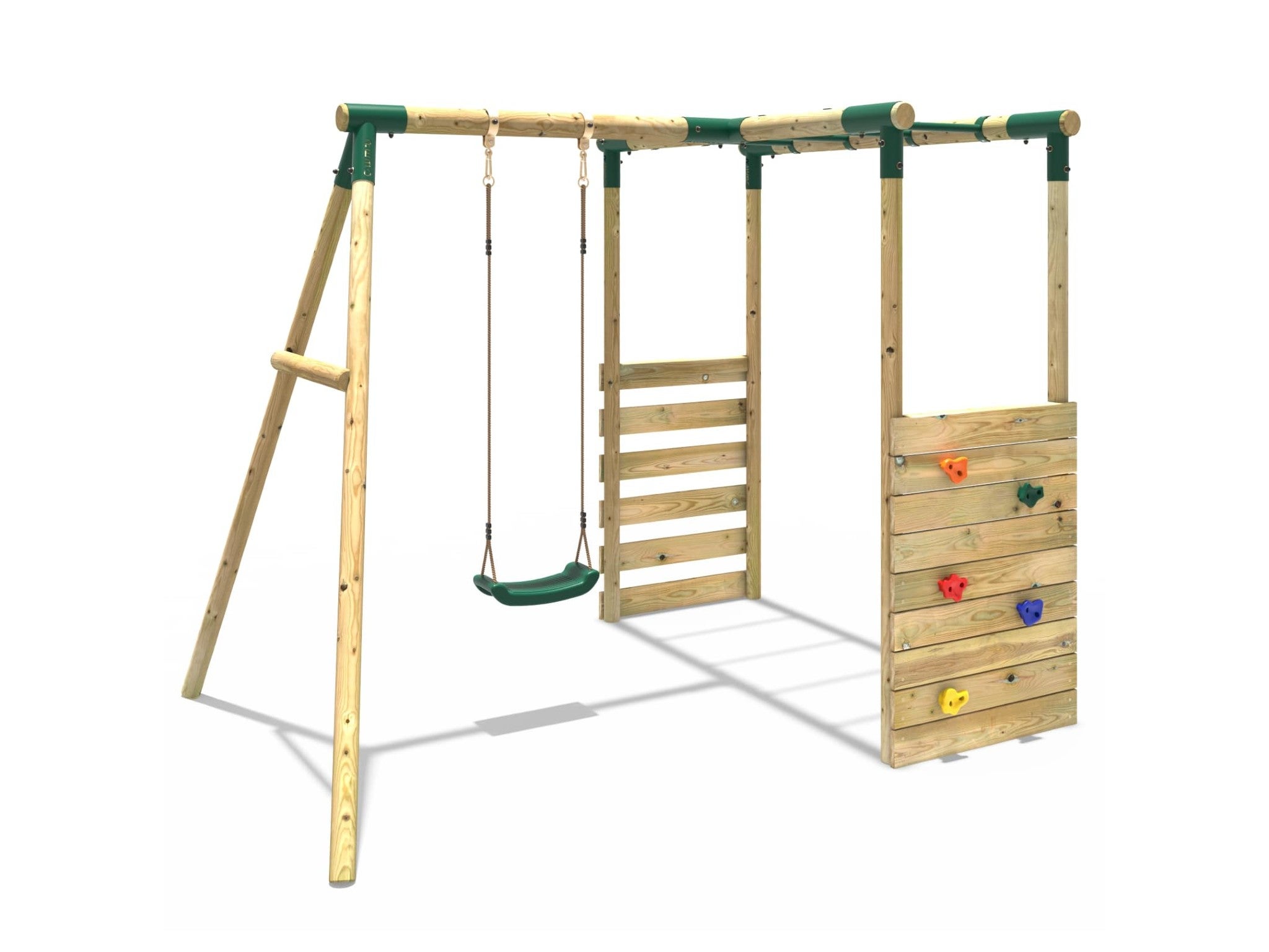 Rebo wooden garden swing set with monkey bars indybest