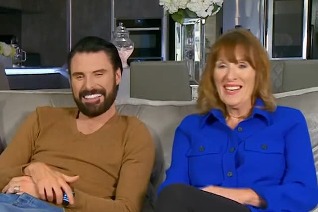 <p>Rylan and Linda Clark on ‘Celebrity Gogglebox’</p>