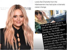 Emily Atack criticises ‘perverts’ messaging her after picture of her in taxi uploaded to porn website