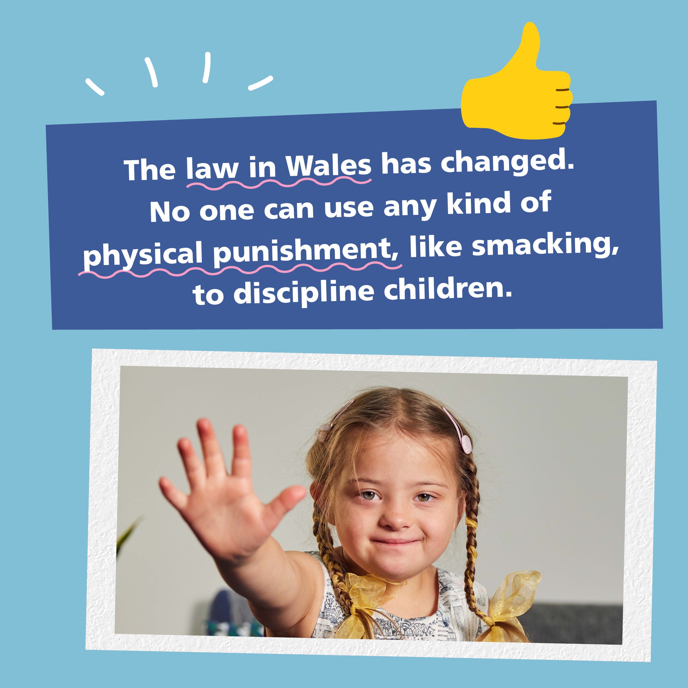 Advertisements by the Welsh Government to be displayed across the country after corporal punishment of children outlawed. (Welsh Government handout)
