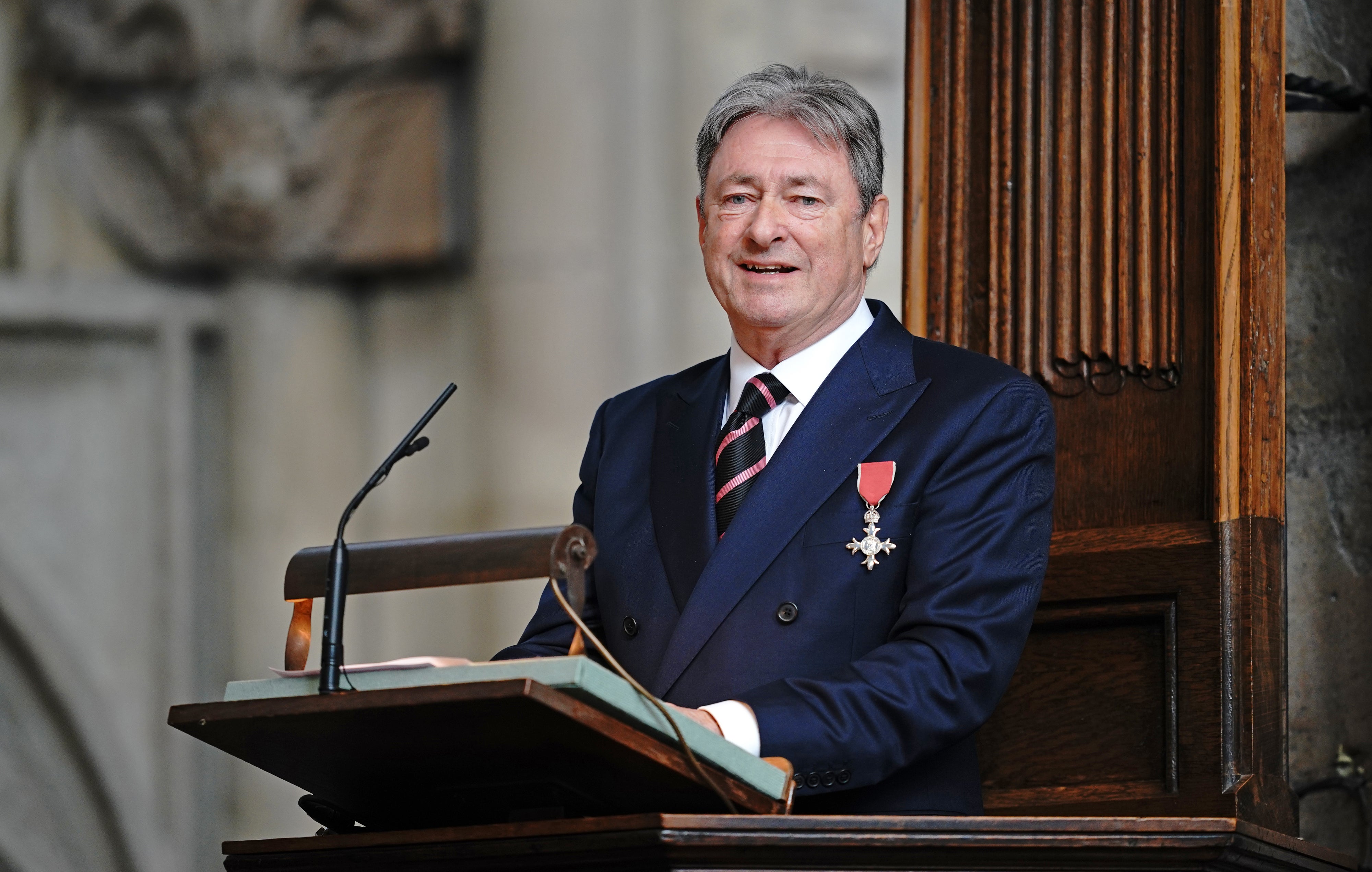 Alan Titchmarsh speaks during the Service of Thanksgiving for Dame Vera Lynn (Yui Mok/PA)