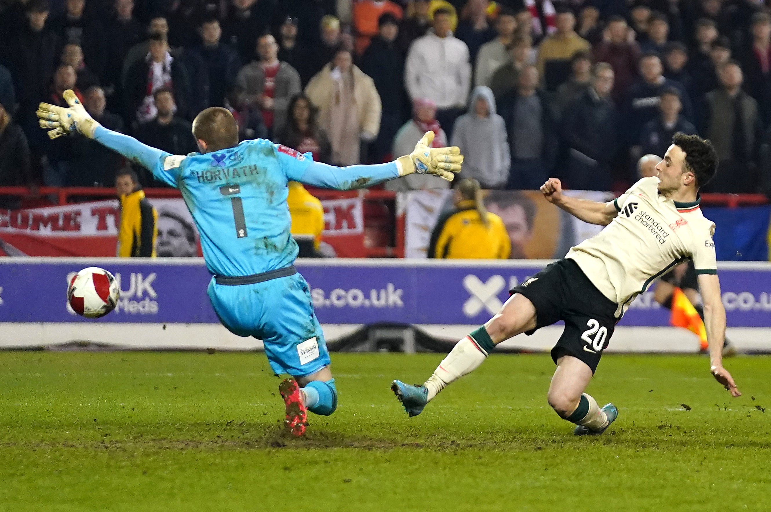 Diogo Jota (right) was on target at Nottingham Forest (Tim Goode/PA)