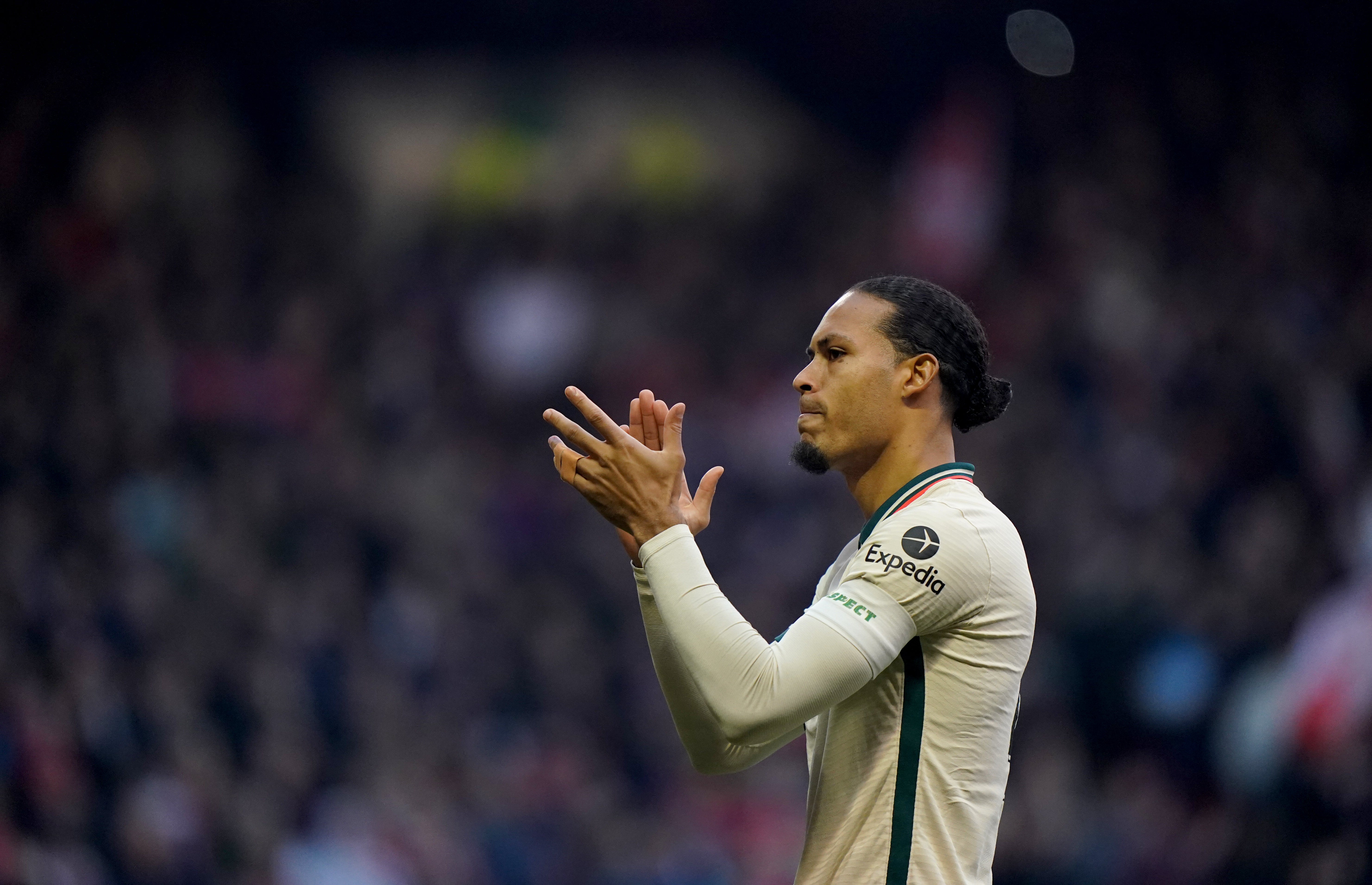 Liverpool defender Virgil Van Dijk is relishing the prospect of a packed April which could set up an historic quadruple (Tim Goode/PA)