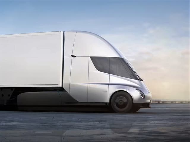 <p>The Tesla Semi is one of a new generation of trucks with self-driving capabilities</p>