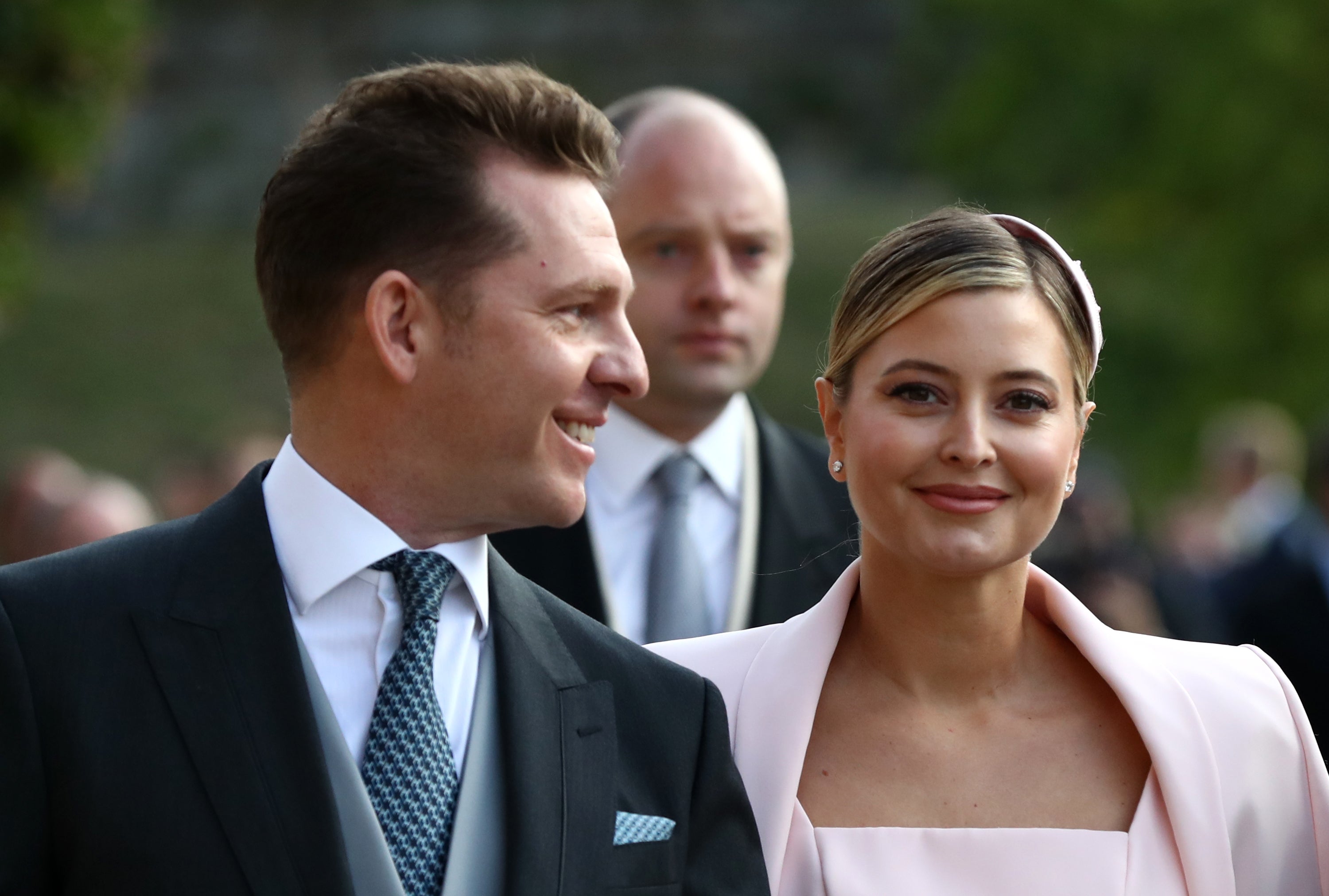 Nick Candy with wife Holly Valance at Princess Eugenie wedding in 2018