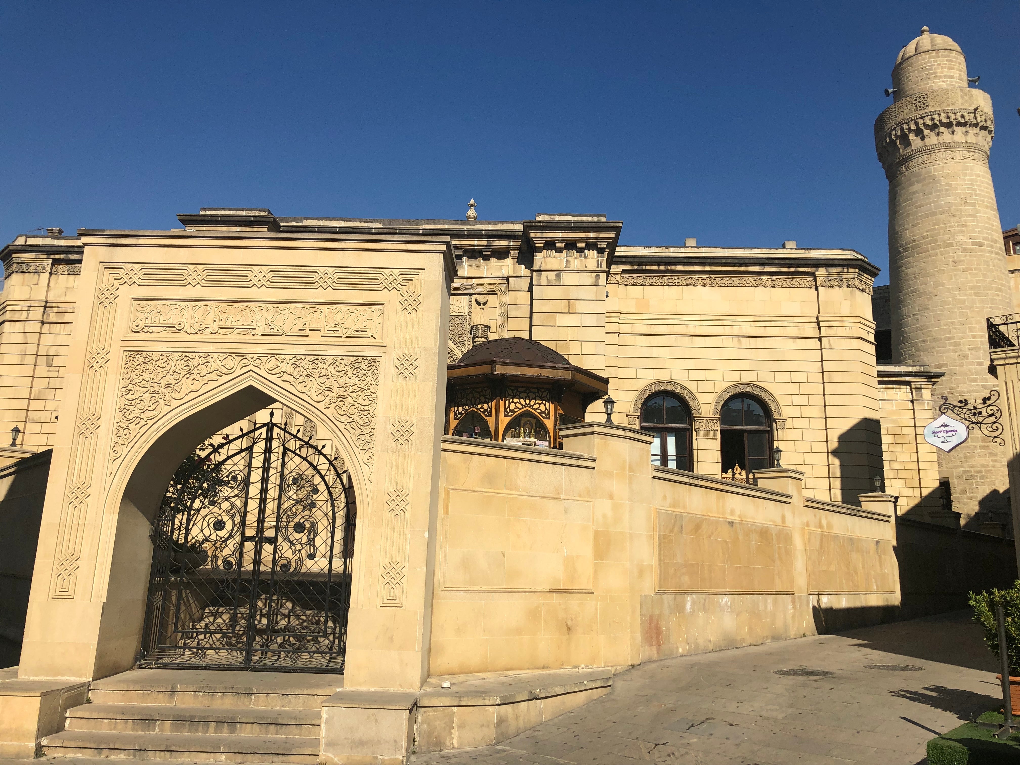 Travel via Baku, home to the Juma mosque, in Azerbaijan