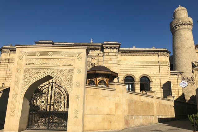 <p>Travel via Baku, home to the Juma mosque, in Azerbaijan</p>
