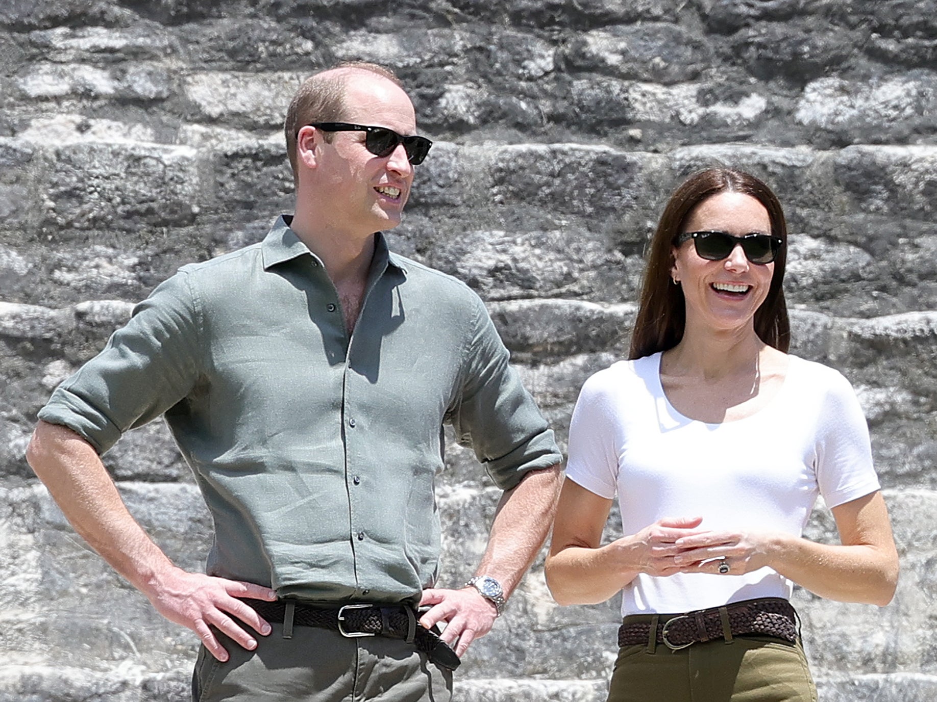 Catherine, Duchess of Cambridge and Prince William, Duke of Cambridge visit Caracol Mayan archaeological site in the Chiquibul Forest