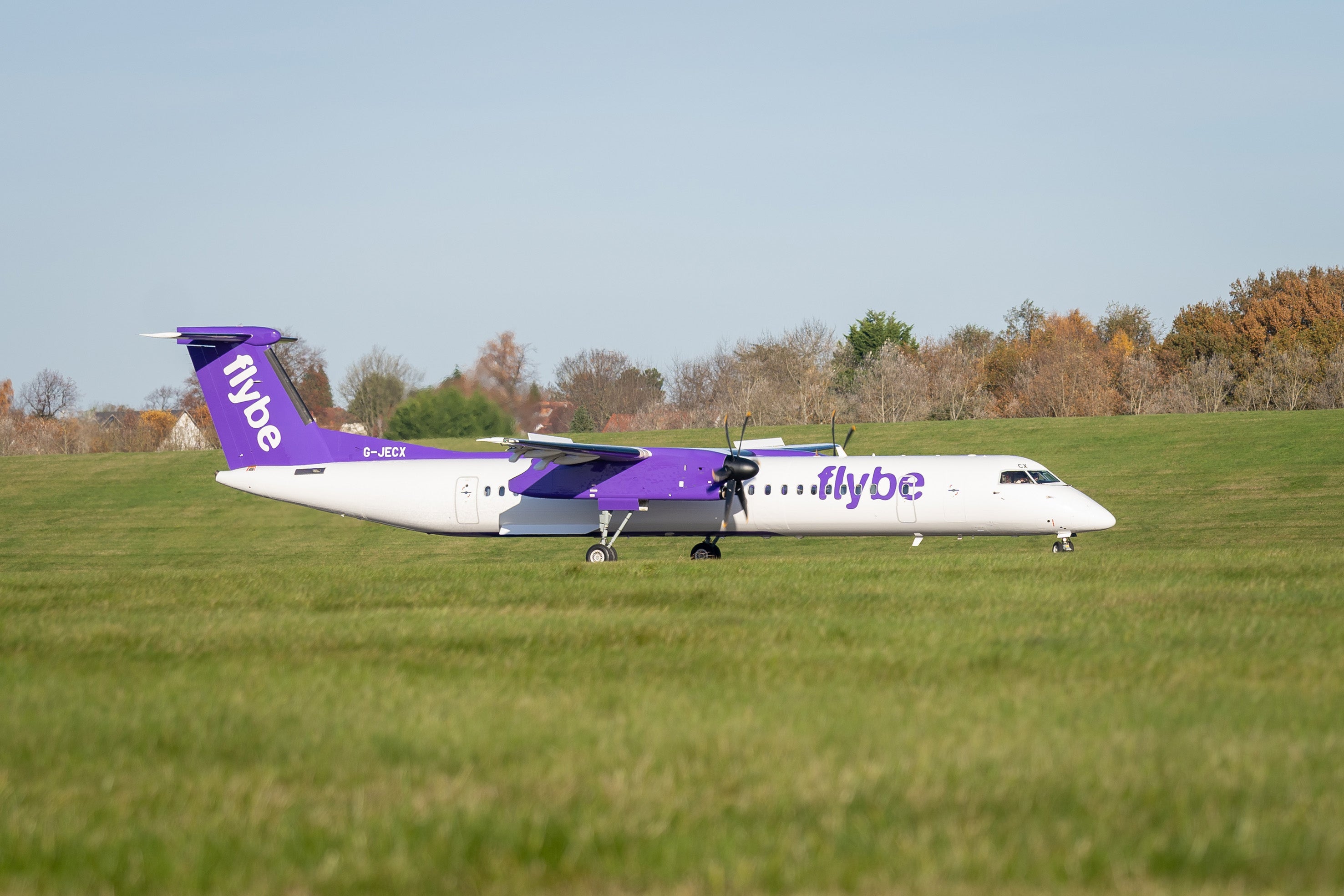Ready to go: Flybe Q400 aircraft