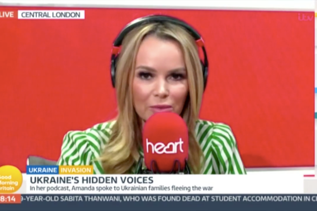 <p>Amanda Holden appears on Good Morning Britain</p>