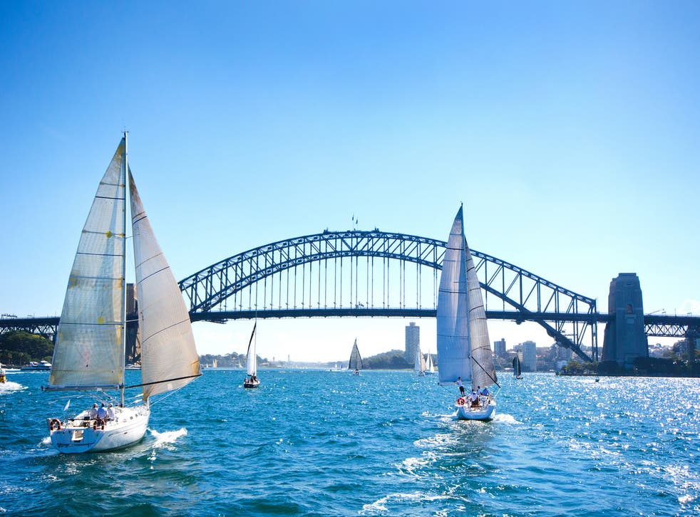 <p>Boats on a sunny day at Sydney Harbour, Australia</p>