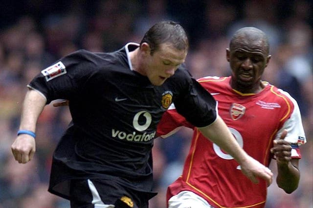 Patrick Vieira (right) and Wayne Rooney have been inducted into the Premier League’s Hall of Fame (Nick Potts/PA)