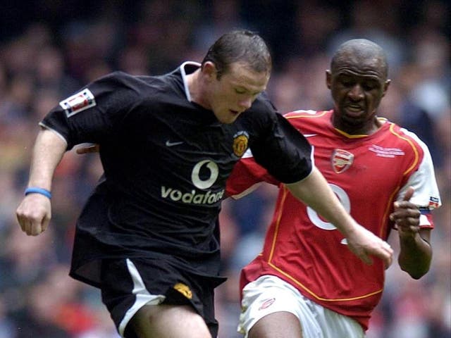 Patrick Vieira (right) and Wayne Rooney have been inducted into the Premier League’s Hall of Fame (Nick Potts/PA)