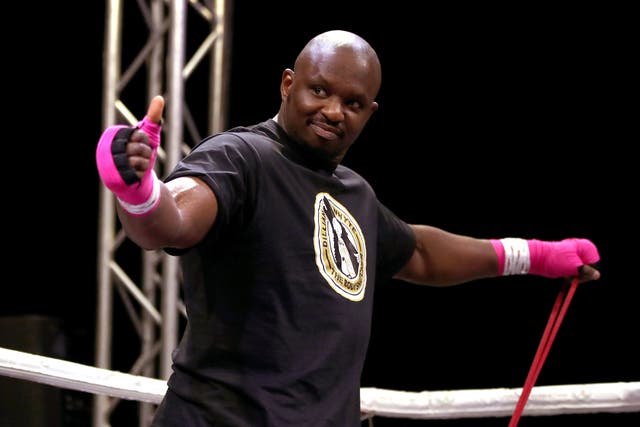 <p>Dillian Whyte is scheduled to fight Tyson Fury at Wembley Stadium in April</p>