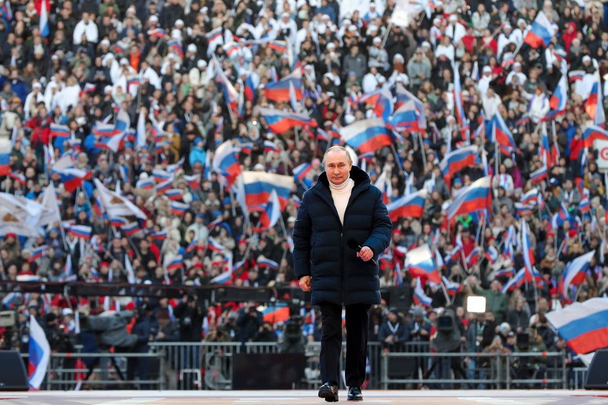 Российский флаг на трибунах