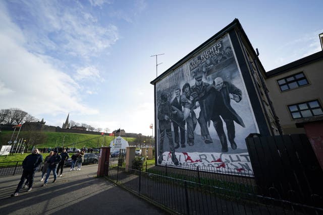 A Bloody Sunday mural in Londonderry (Brian Lawless/PA)