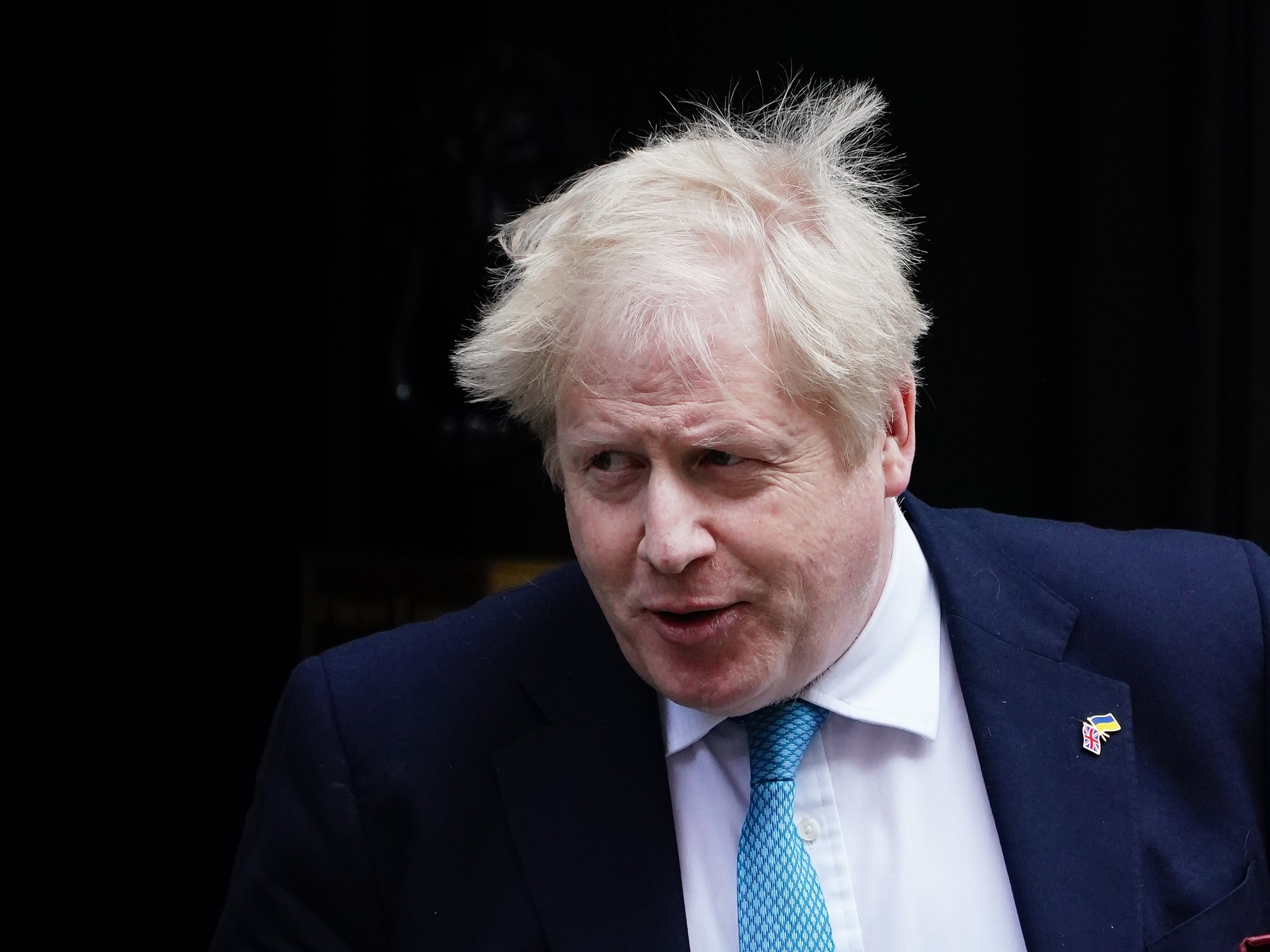 Boris Johnson leaves 10 Downing Street to attend Prime Minister’s Questions at the Houses of Parliament (Aaron Chown/PA)