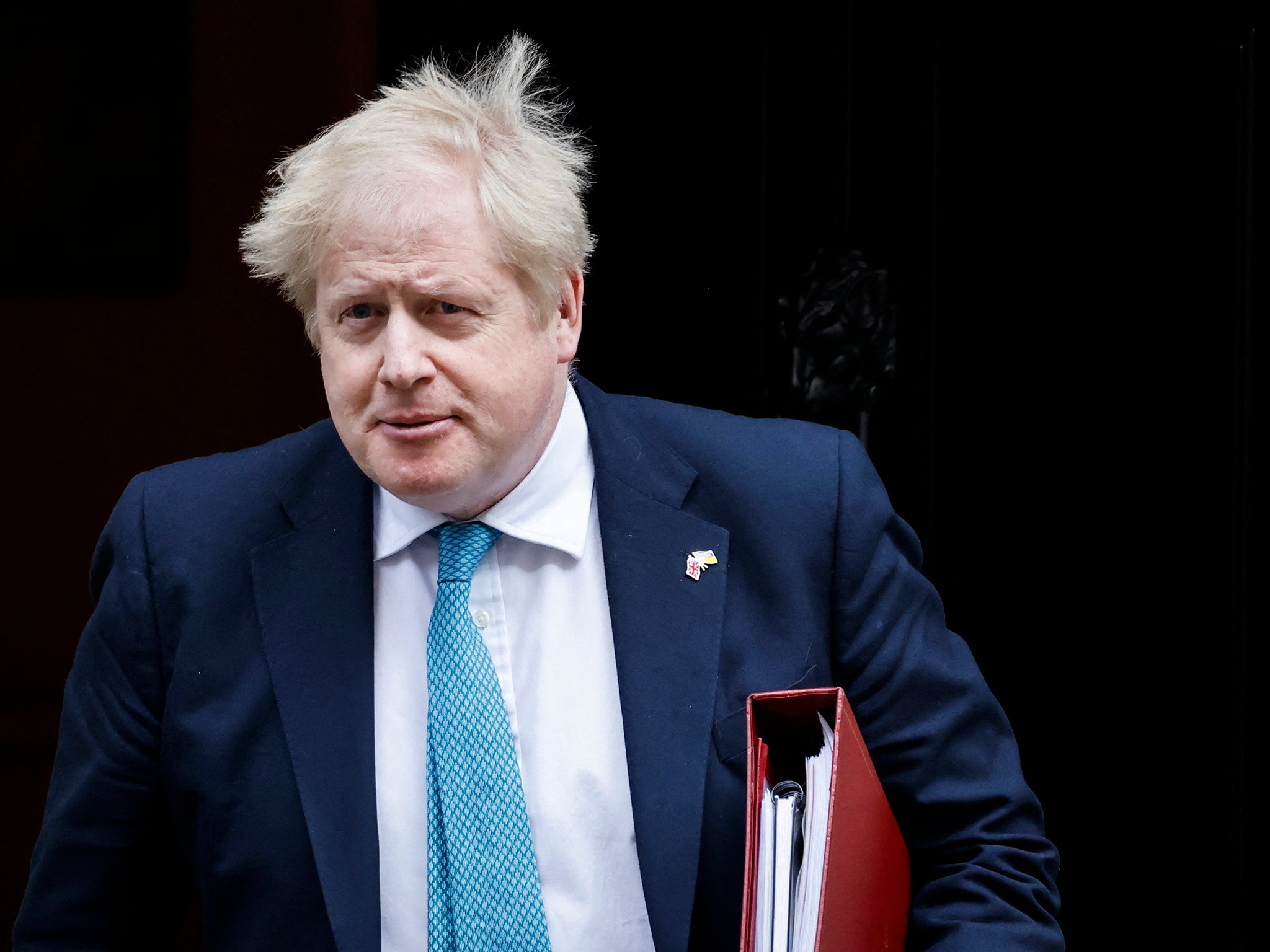 Boris Johnson on his way to Prime Minister’s Questions in the Commons on Wednesday