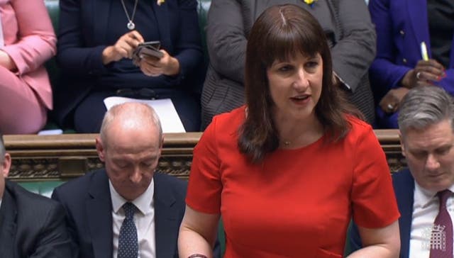 Shadow chancellor Rachel Reeves responds to the spring statement (House of Commons/PA)