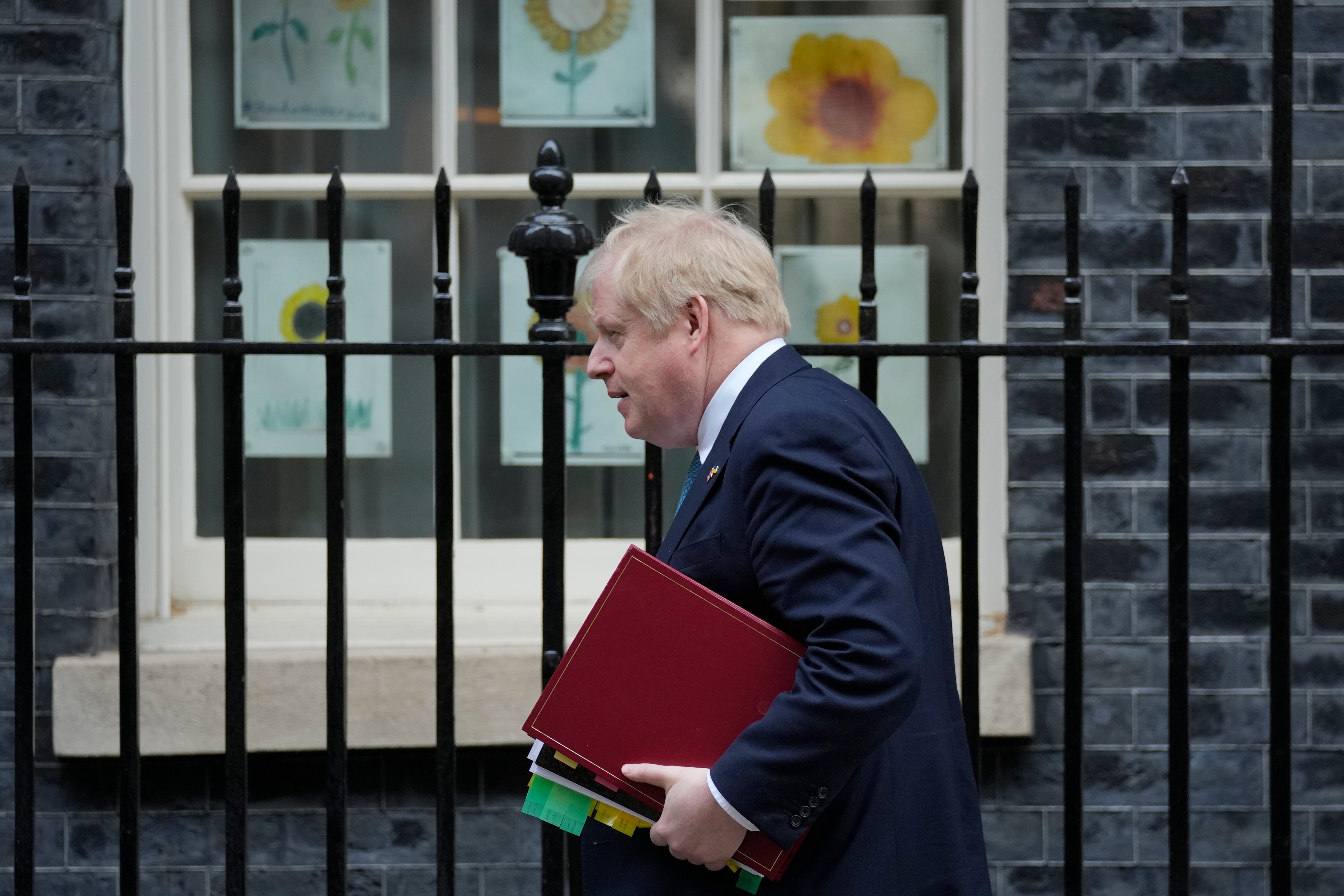 Britain’s Prime Minister Boris Johnson departs 10 Downing Street for the House of Commons, London