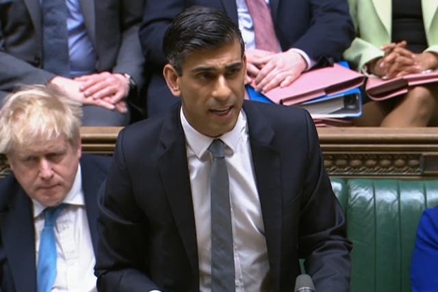 <p>Chancellor Rishi Sunak delivers his spring statement in the Commons on Wednesday </p>