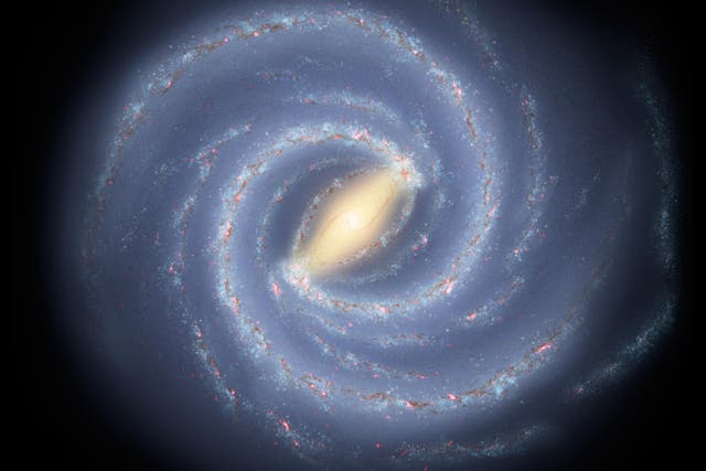 <p>An artist’s conception of our Milky Way galaxy</p>