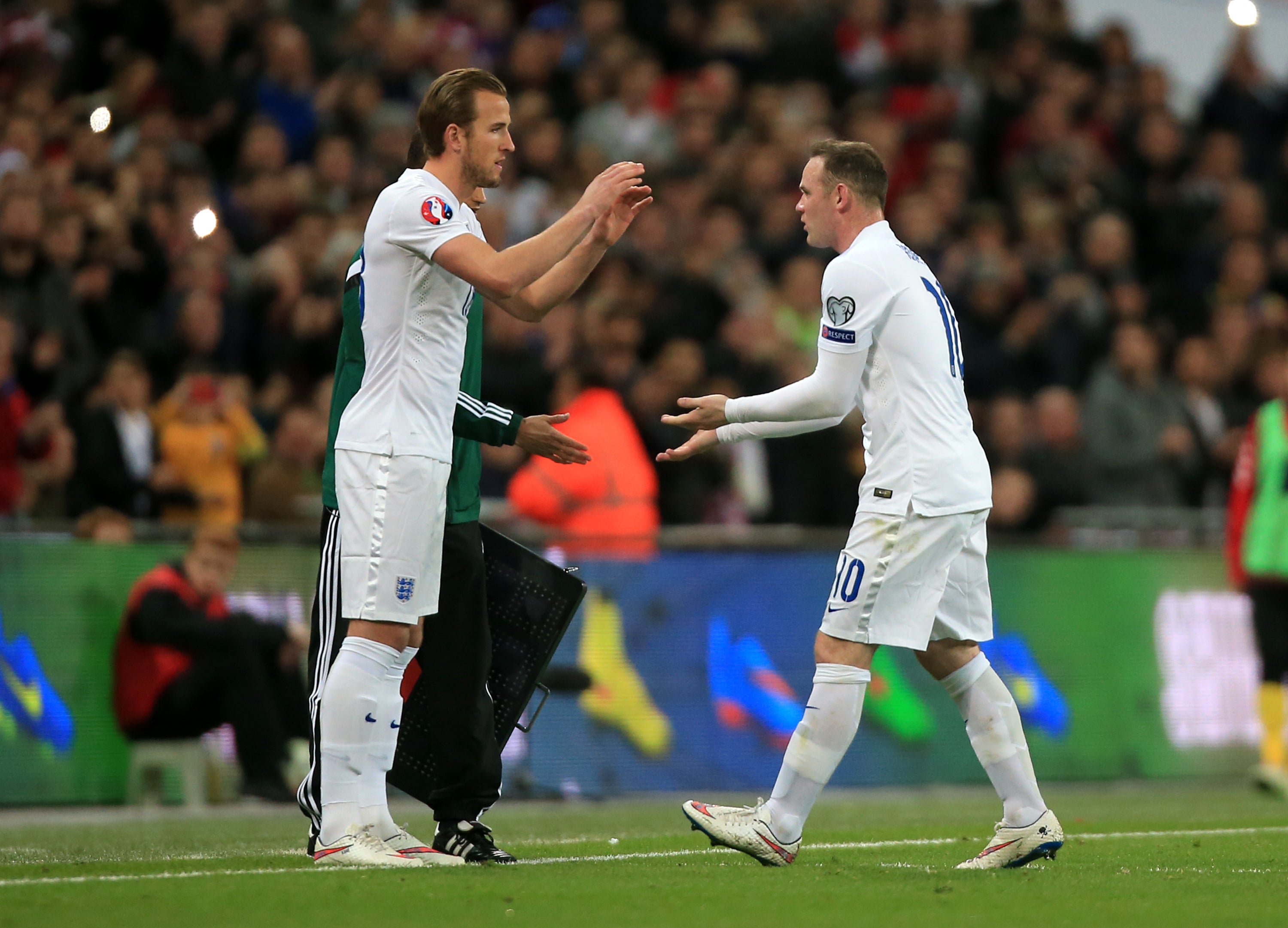 Kane is closing in on Rooney’s England goalscoring record (Nick Potts/PA)