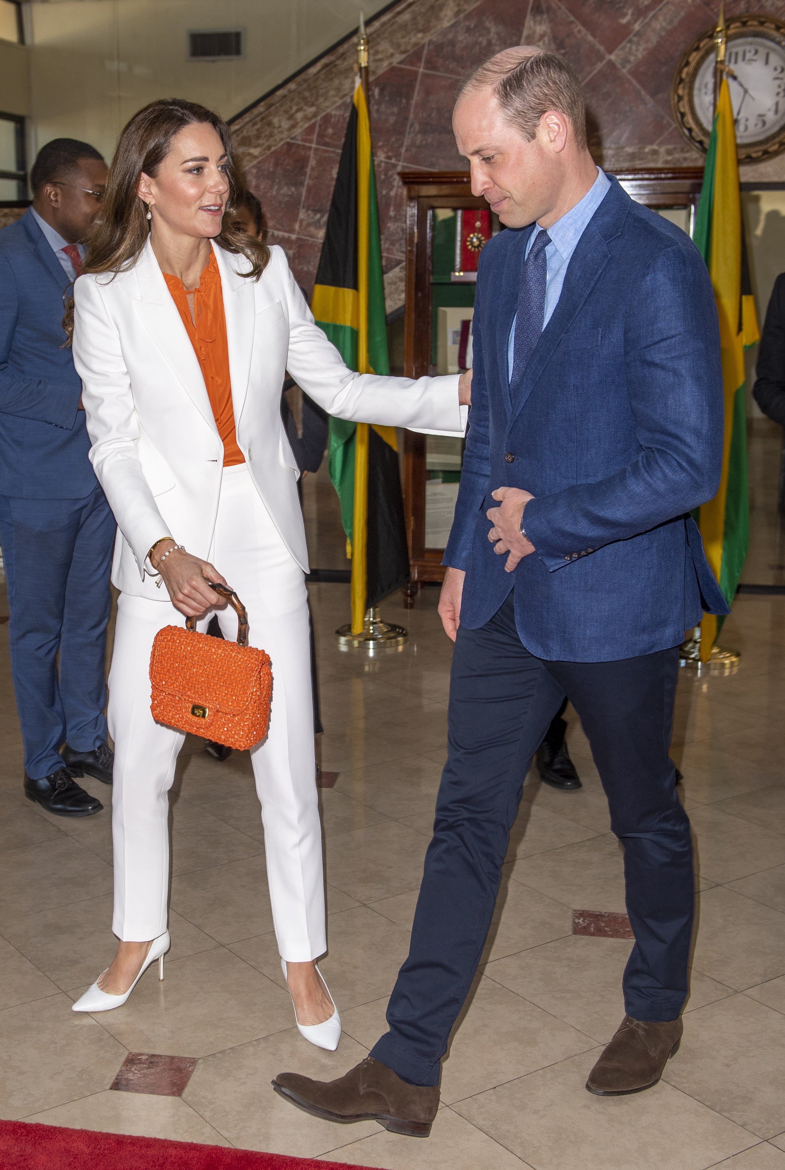 Kate and William in Kingston, Jamaica (Jane Barlow/PA)
